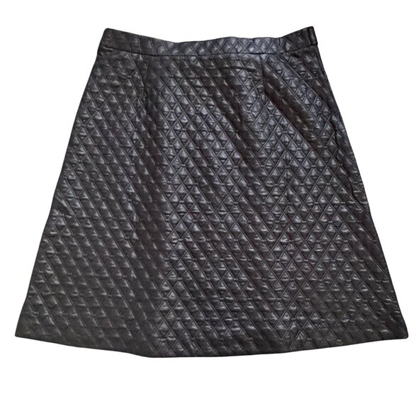 Carole Wren Pleated Quilted Skirt-Black-Size L-GUC - Picture 6 of 6